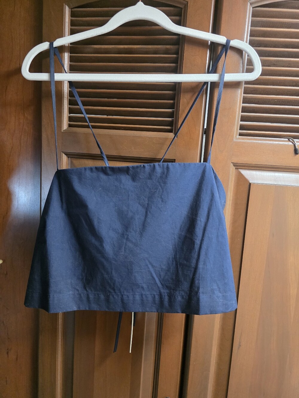 NWT Banana Republic cotton poplin cropped top Navy Blue - Picture 4 of 8